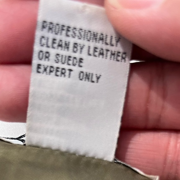 Linea Vintage Olive‎ Green Suede Skirt with Fringe Sz. 1X - Picture 5 of 8